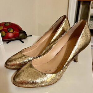 Kate Spade Gold Foil Pumps